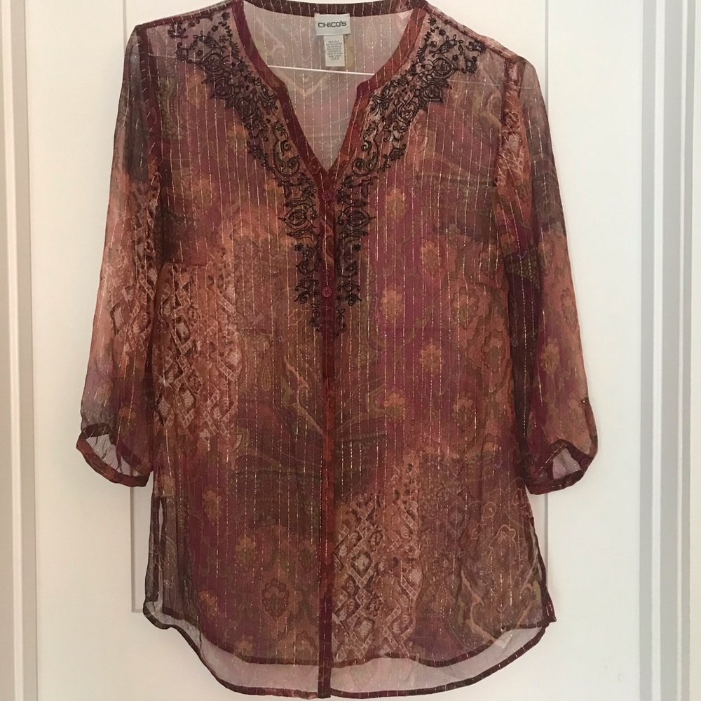 Chico’s Sheer Blouse